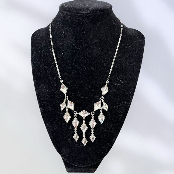 Touchstone Crystal by SWAROVSKI Crystal Layered Dangling Necklace - Picture 1 of 6